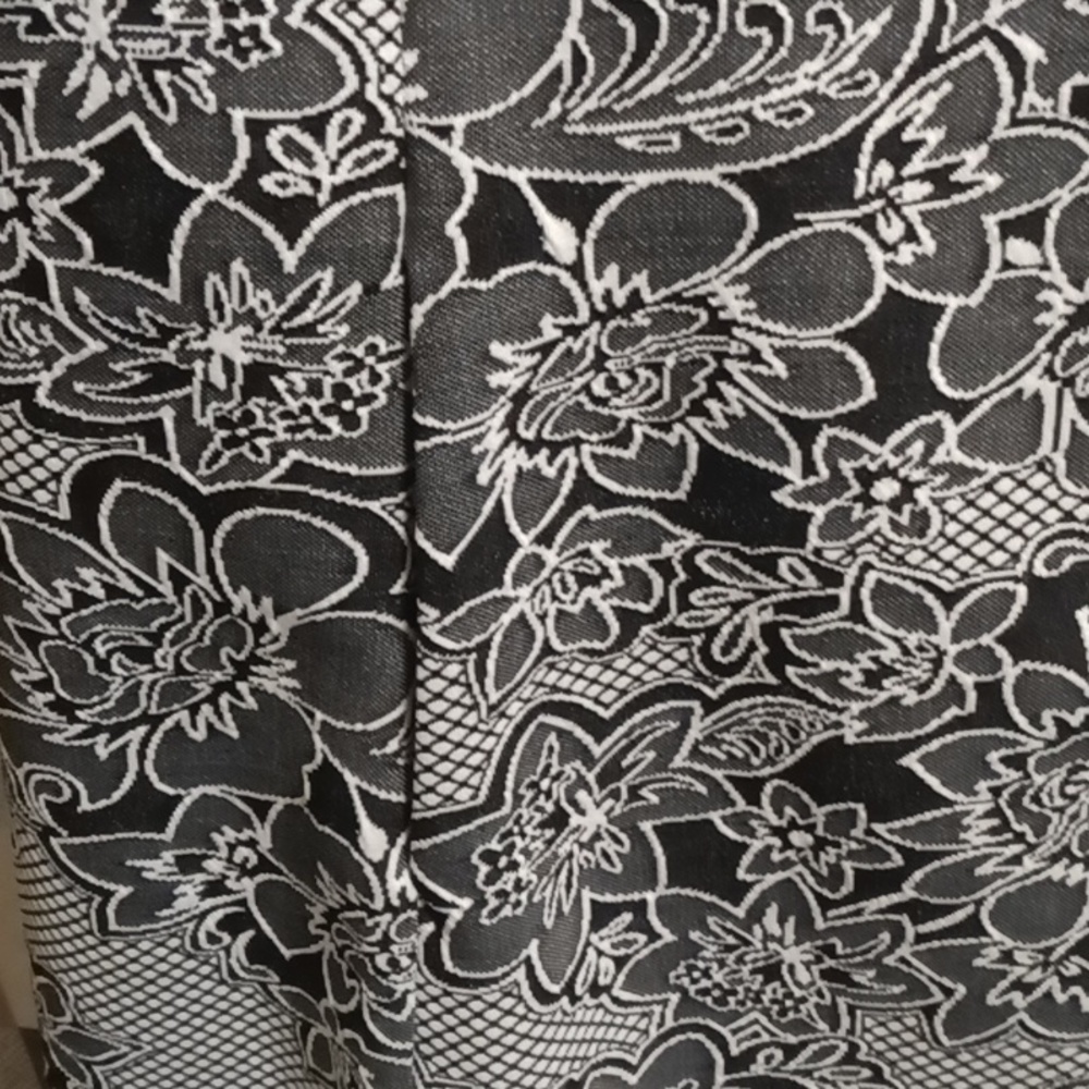 FINAL PRICE NYGARD black multi-colored 3/4 sleeve floral mesh print jacket 16 - Picture 6 of 12